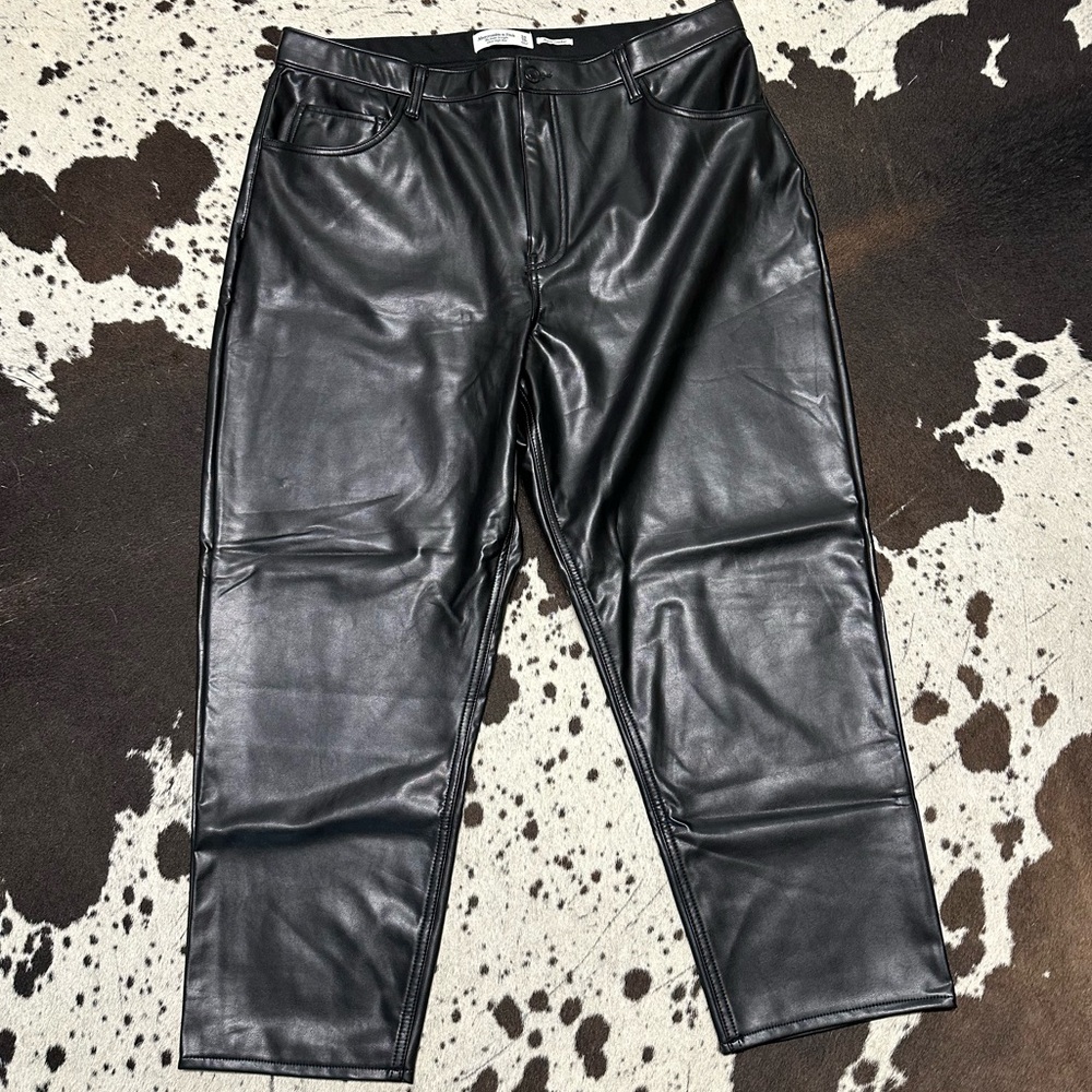Black Vegan Leather Pants
